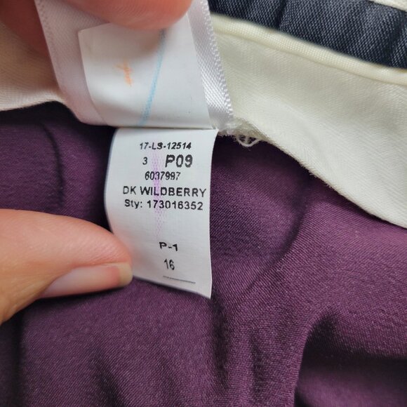 Talbots Womens Pants Size 16 Wine Red Classic Straight Italian Flannel Wool - Picture 10 of 13